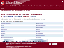 Tablet Screenshot of kirchenaustritt.de